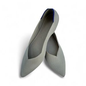 Rothy's Gray Flats with Blue Accent